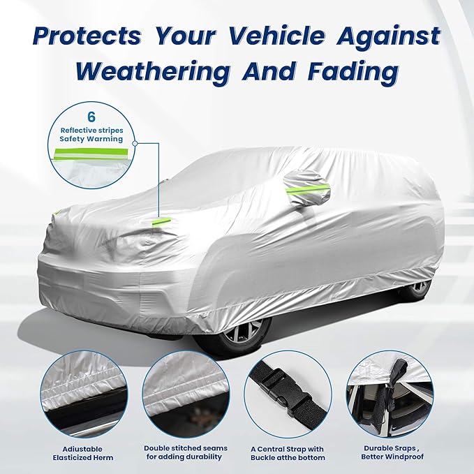 SUV Car Cover Waterproof All Weather, Outdoor Car Covers - Image 5