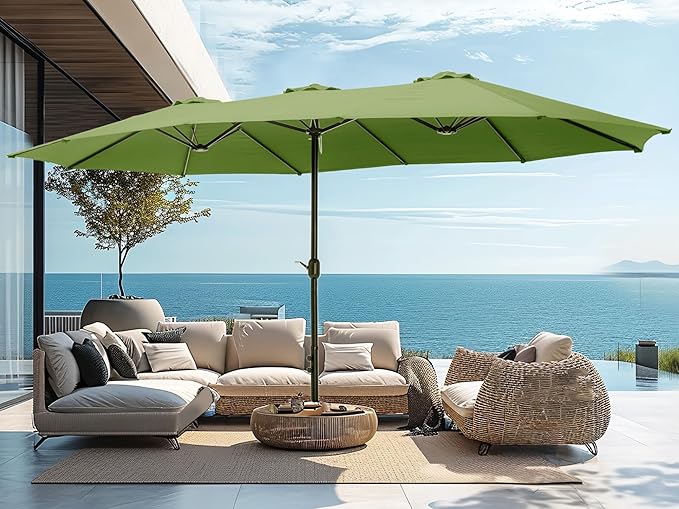 PHI VILLA 15ft Large Patio Umbrellas by PHIVILLAThepioneerofcomfortablehouseholdsupplies