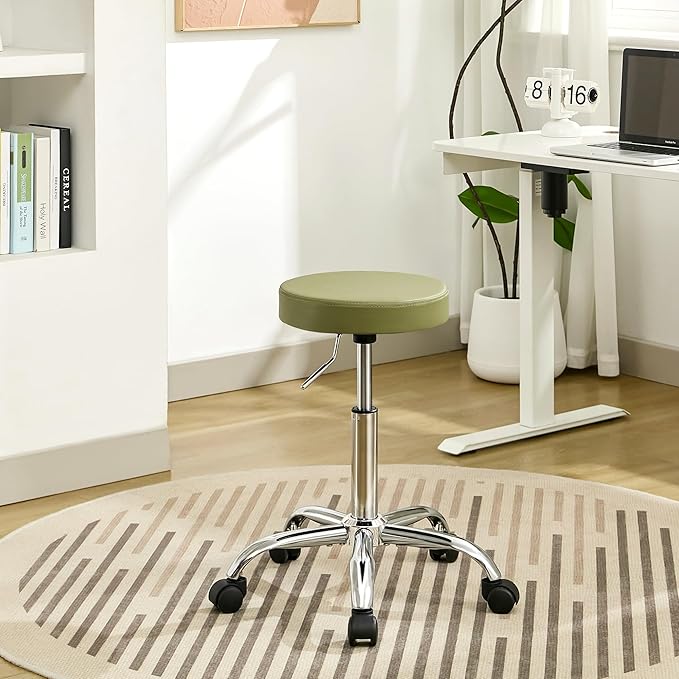 Office Drafting Chair, Adjustable Drafting Stool on Wheels 19.5’’-26.6’’ - Image 7