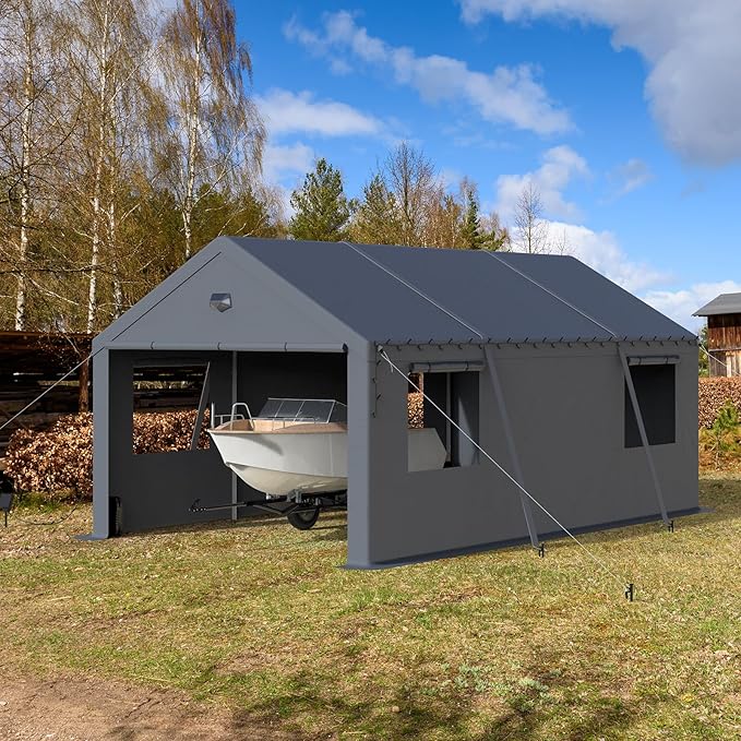 12x20 Carport Canopy, Heavy Duty Car Port, Portable Car Ports Garage - Image 8
