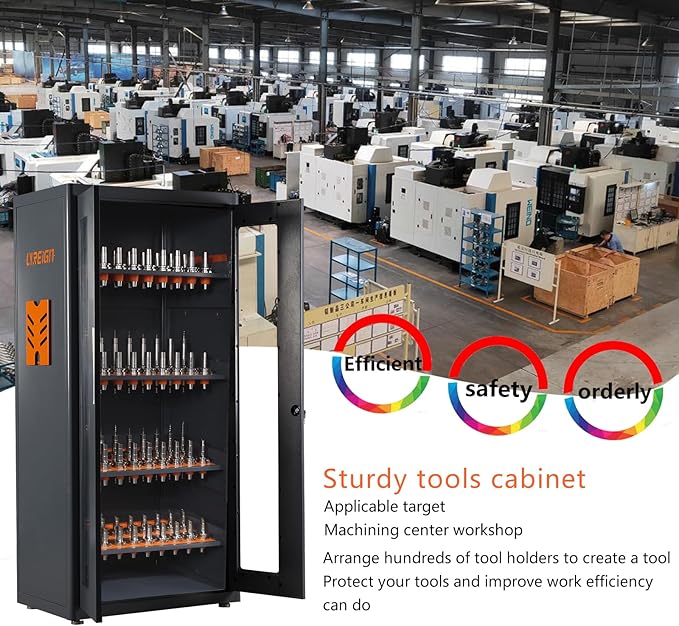 Large Capacity Tool Storage Cabinet, CNC Tool Holder Station Rack - Image 3