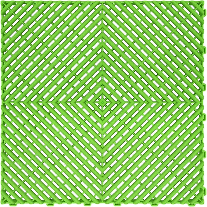 15.7"x15.7" Garage Flooring Tiles, Non-Slip Interlocking Plastic Garage Floor by Home