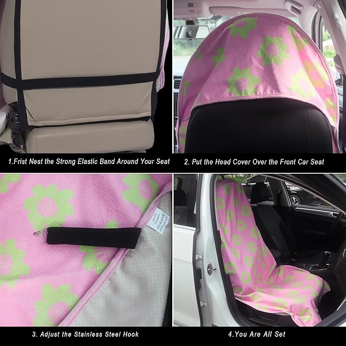 Car Seat Cover Protector Front Seats, - Image 4