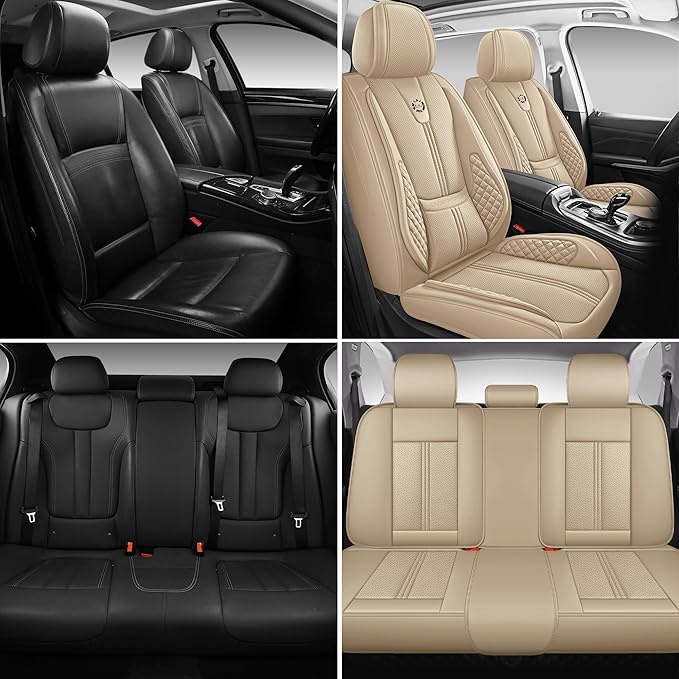 Car Seat Covers Front Only, Easy Install Luxury Leather Automotive Seat Covers - Image 7