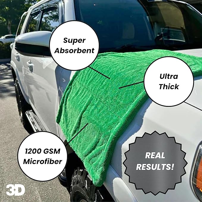 3D Hydro-FIL XL | Professional Grade Microfiber Towel | Extra Large 20” x 31.5” - Image 4