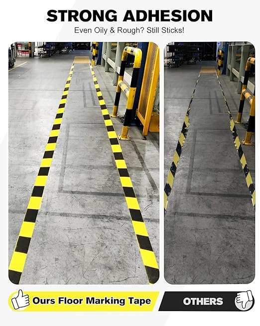 Floor Marking Tape, 2 INx108FT Strong Adhesive Caution Tape, High Durability - Image 2