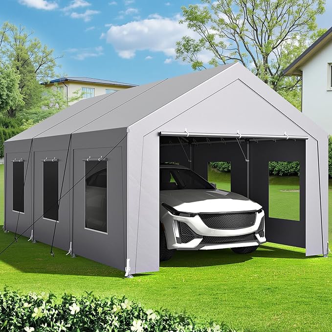Carport 12x20 ft Heavy Duty, Car Port by LuxaDomus