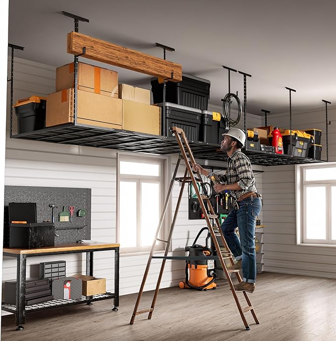 Heavy-Duty 4x8 Overhead Garage Storage Rack – Holds 20% More Weight, 800lbs - Image 6