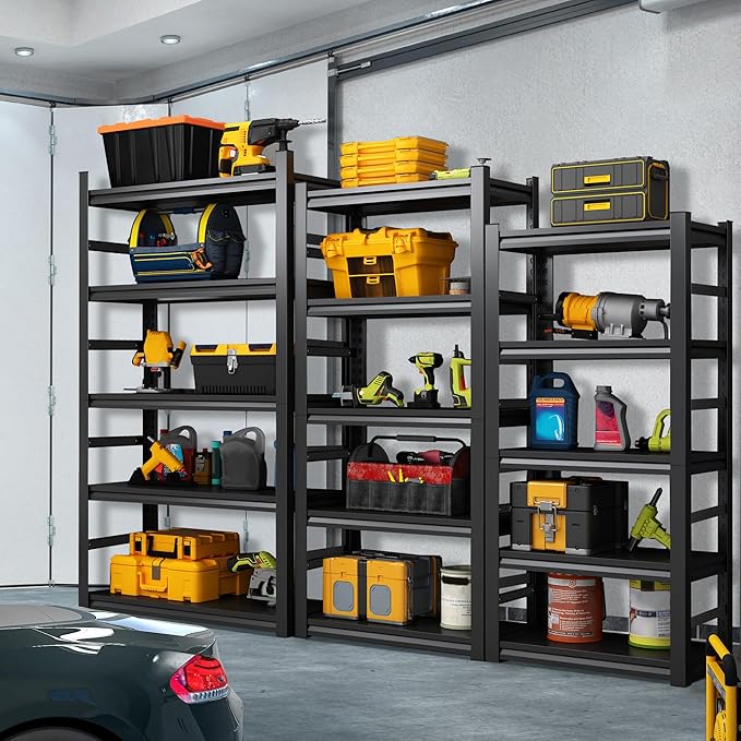 TOPKEY Metal Storage Shelf Garage Storage Shelves, Heavy Duty 5-Tier Utility - Image 7
