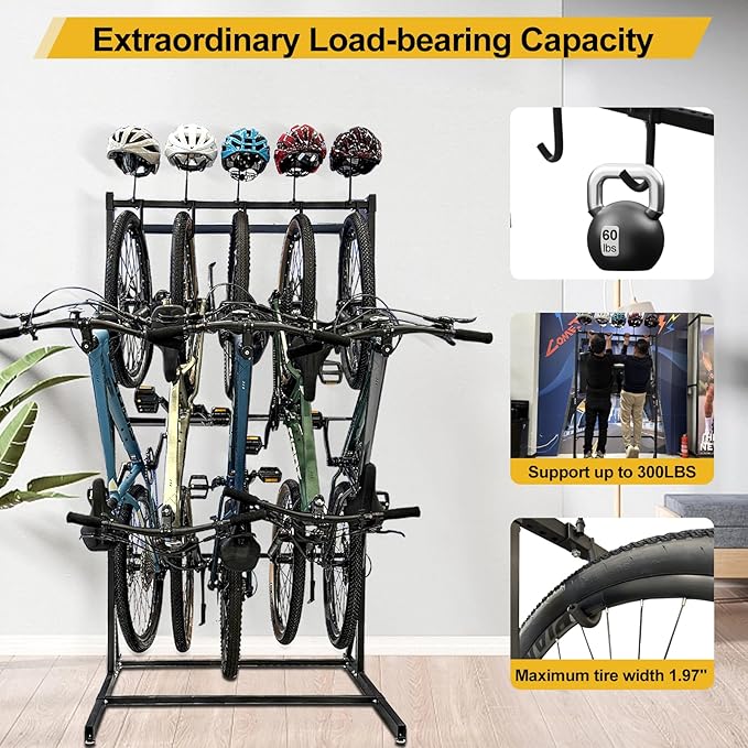 Upgraded Freestanding Bike Rack Storage - Image 2
