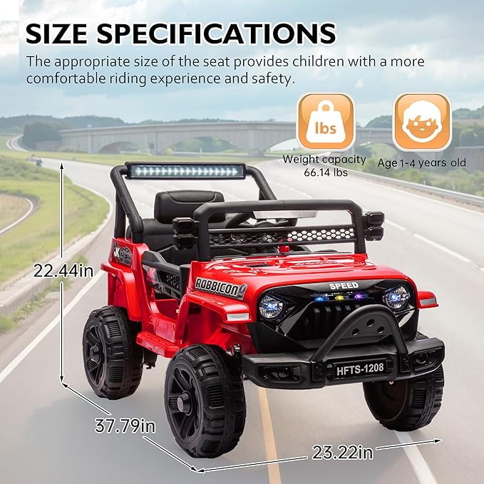 12V Ride on Electric Truck Car for Kids, 12V Kids Electric Vehicles w/Remote - Image 4