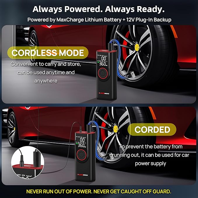 Tire Inflator Portable Air Compressor-3X Faster Inflation, 150PSI Air Pump - Image 6