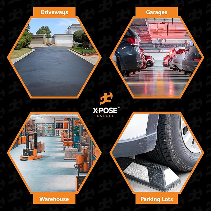 Xpose Safety 48" Heavy Duty Rubber Parking Stopper – Bulk Half Pallet 24 Pack - Image 7