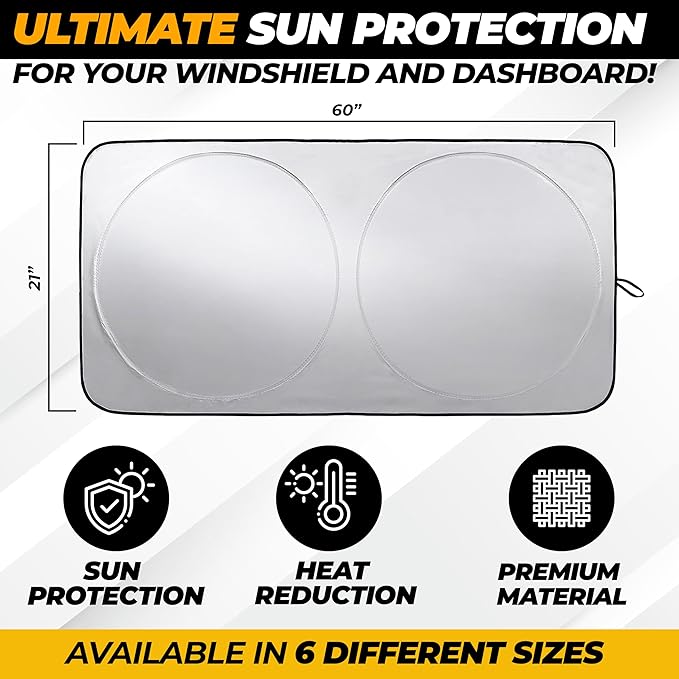 Jeep Windshield Sunshade | Protects Sun Visor from UV and Heat Protection | Fits - Image 3