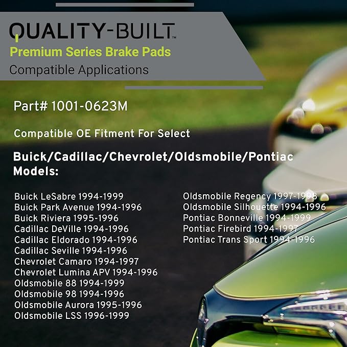Premium Semi-Metallic Front Brake Pads Compatible - Image 3