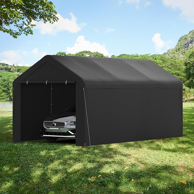 Carport, 10‘ x 20’ Heavy Duty Portable Garage All-Season Car Canopy w/Removable - Image 6