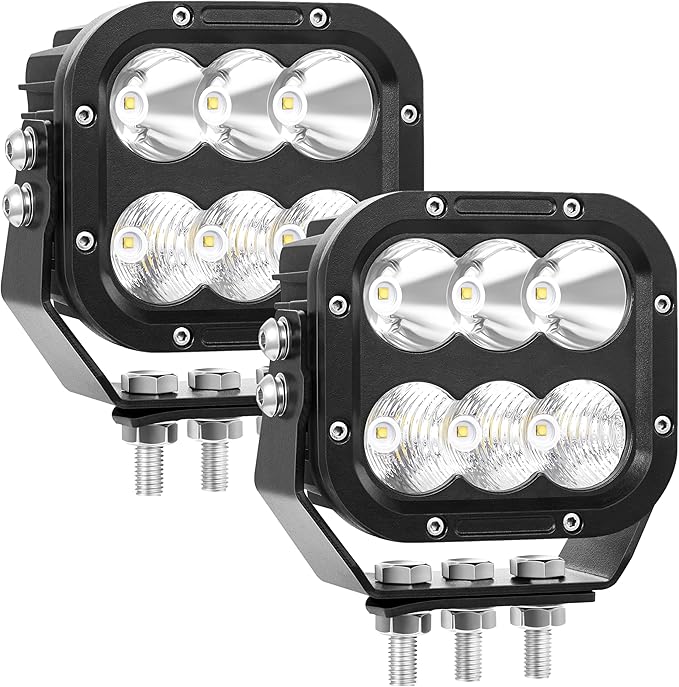 Off Road LED Pod Lights 5 Inch 120W 10000lm Offroad LED Work Light Pods - Image 2