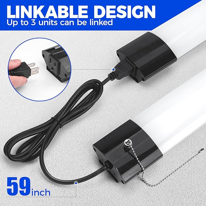 Barrina BS84 LED Shop Lights for Workshop 4FT, 6500K Linkable Light Fixture for - Image 6