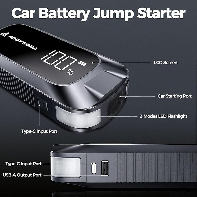 3000A Car Battery Jump Starter, 16000mAh Jump Starter Battery Pack Up to 9.0L - Image 3