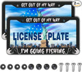 Car License Plate Frame Black and White License Plate Frames Get Out of My Way by Unknown