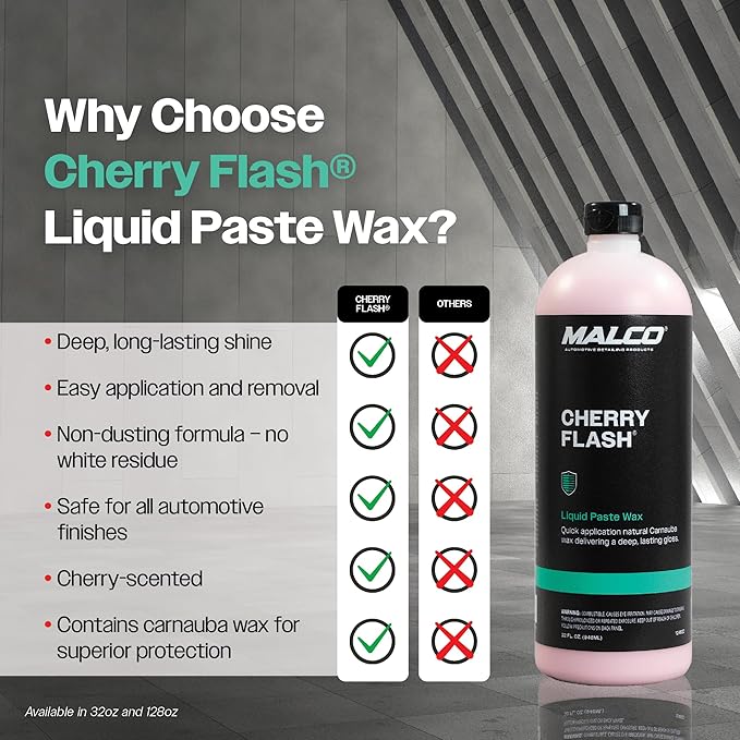 Malco Cherry Flash Automotive Liquid Paste Wax – Protect & Shine Your - Image 5