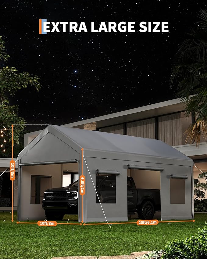 10x20 Ft. Metal Carport Garage - Image 2