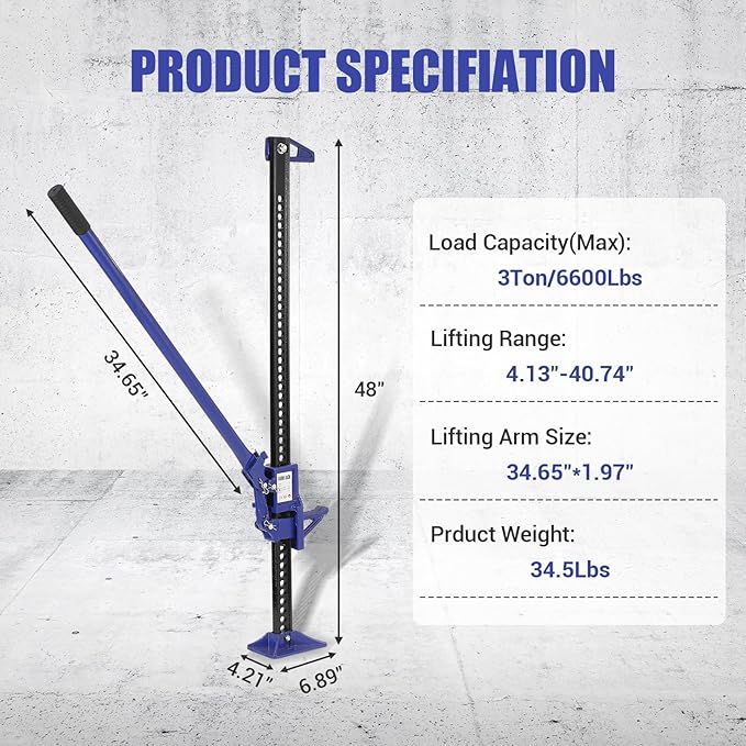 Multi-Functional Lift Jack, Farm Jack Heavy Duty Off Road, - Image 5
