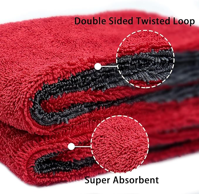 LIVOS 2 Pack Car Drying Towel, Premium Microfiber Towels - Image 2