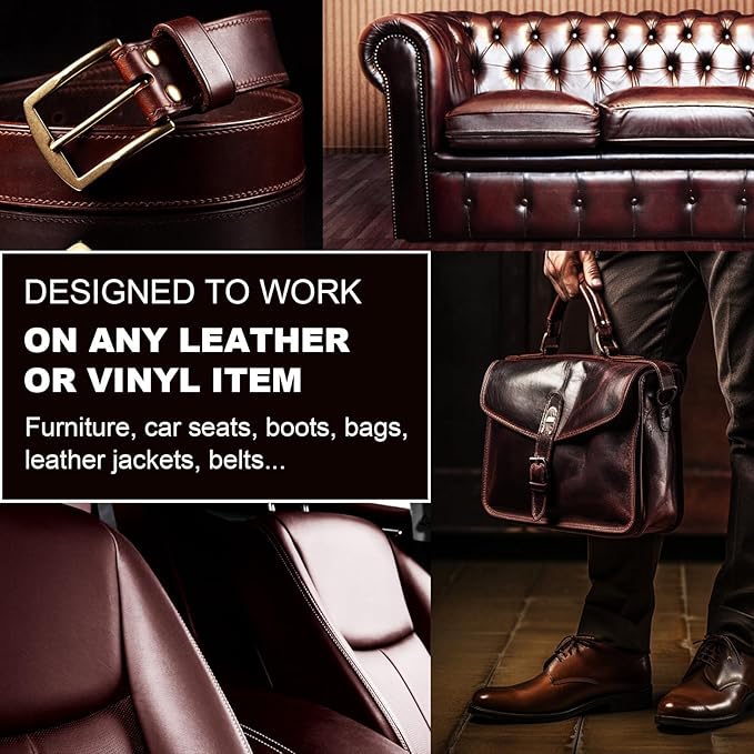 Gray Leather Recoloring Balm, 12oz Leather Color Restorer - Image 4