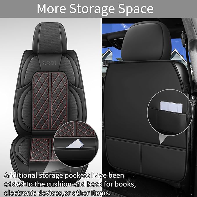 Car Seat Cover Custom Fit for Dodge Ram 1500 2500 3500 2002-2024 Faux Leather - Image 6