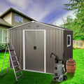 6x8 FT Outdoor Storage Shed, Metal Garden Shed by BNSPLY