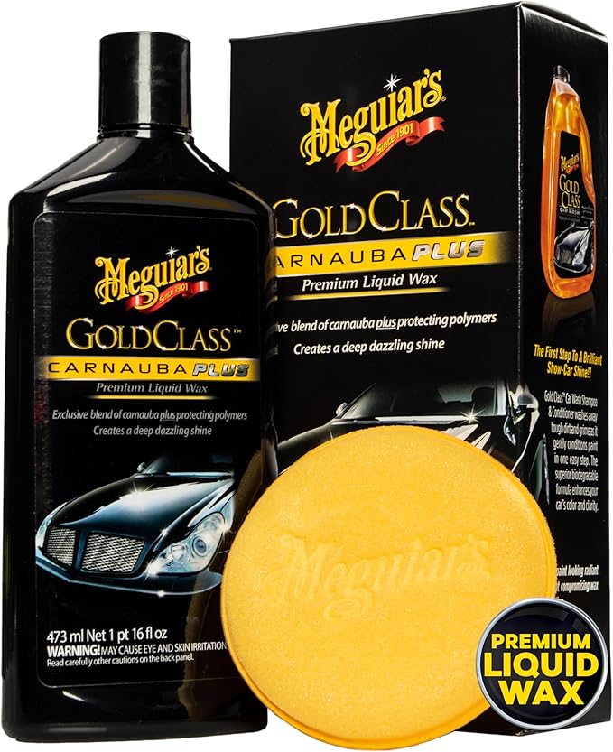 Meguiar's Gold Class Carnauba Plus Premium Liquid Wax Kit, Car Detailing Kit by Meguiars