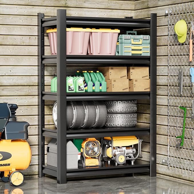 2 Sets Garage Shelving Unit 24" D x 48" W x 72" H Heavy Duty Storage Shelves - Image 2