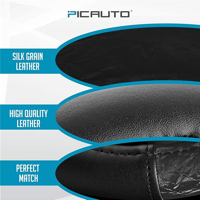 PIC AUTO Steering Wheel Cover, Silk Grain Leather Car Steering Wheel Protector - Image 3