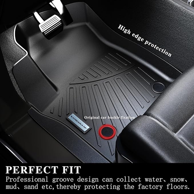 Floor Mats & Large Trunk Mat for 2015-2017 2018 2019 Ford Explorer，TPE All - Image 3