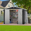 10x8 FT Outdoor Storage Shed, Metal Garden Shed by BENASS