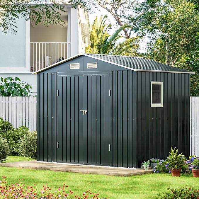 Breezz 6x8FT Outdoor Steel Storage Shed - Image 7