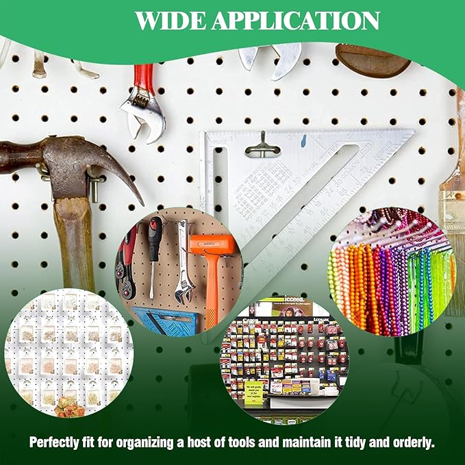 60Pcs 2" 4" 6" 8" Pegboard Hooks Assortment Set, Metal Peg Board Hooks - Image 7