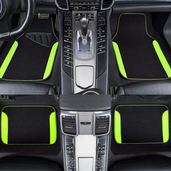 CAR PASS Fluorescent Leather & Waterproof Car Carpet Floor Mats, Universal Car - Image 3