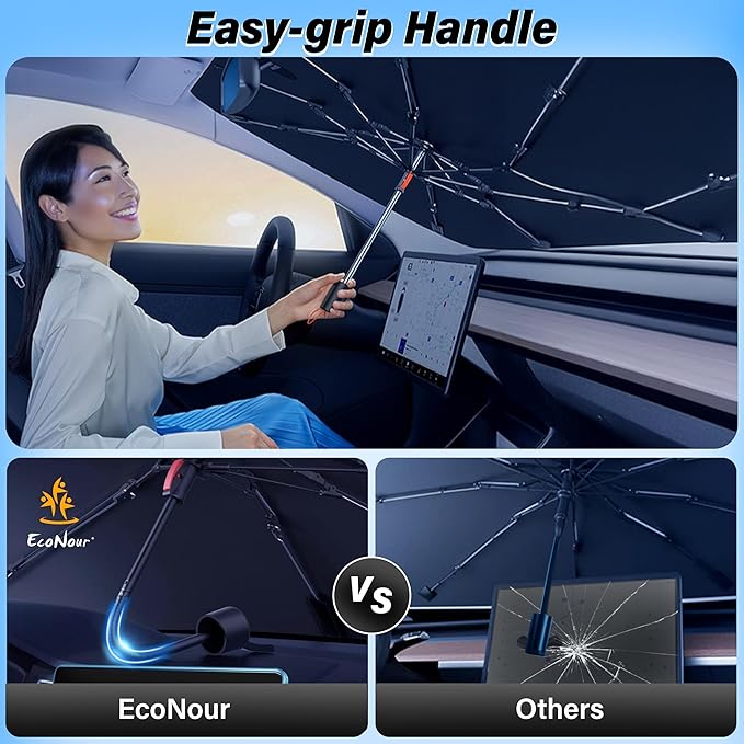 EcoNour Car Windshield Sunshade Umbrella | Foldable Windshield Sun Shade Cover - Image 5