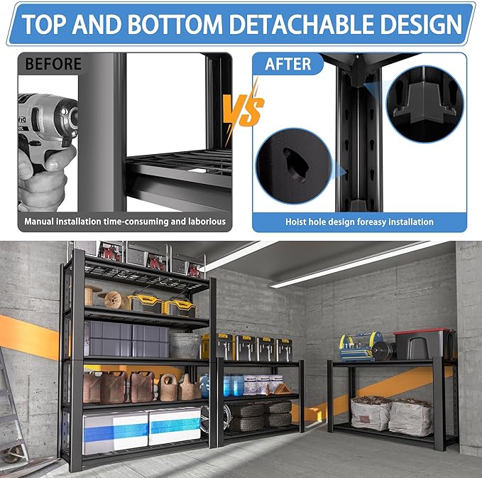 5-Tier Heavy Duty Garage Shelving Unit - Image 4