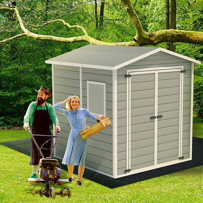Haull Waterproof Outdoor Storage Shed Mat, 10x10 ft, Felt Surface, Non Slip - Image 2