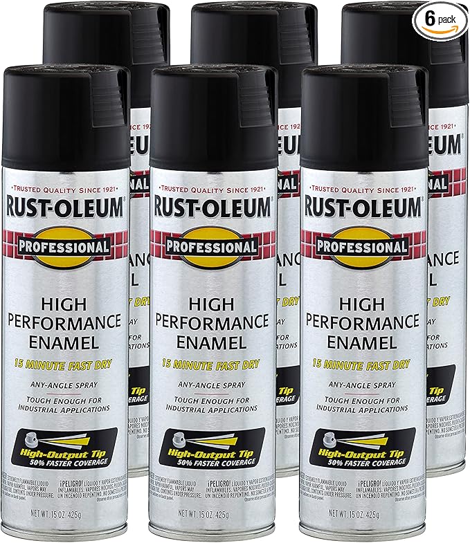 Rust-Oleum 7578838-6PK Professional High Performance Enamel Spray Paint by Rust-Oleum