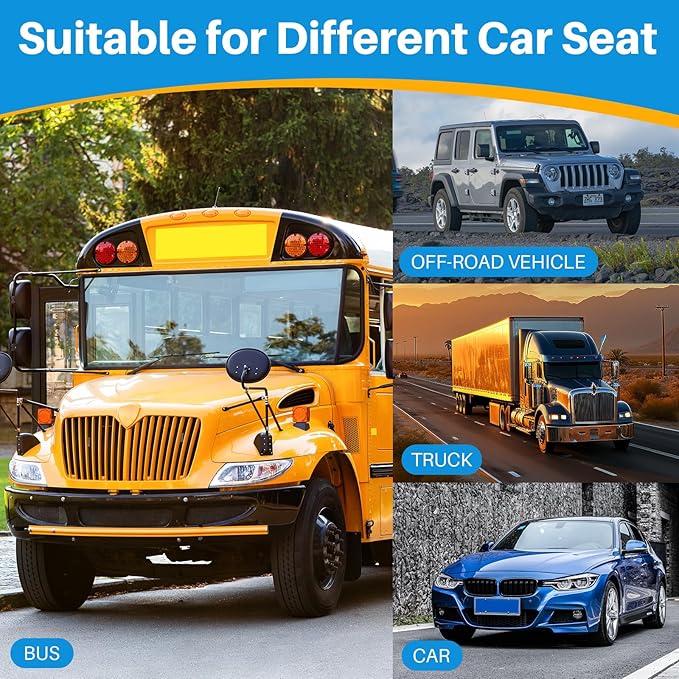 X Large Car Seat Cushion for Driving, Mprove Driving Vision/Posture, Truck Seat - Image 5