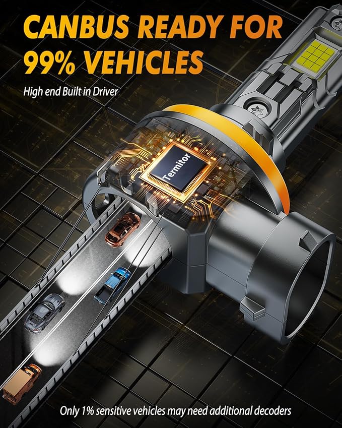 FAHREN H11/H8/H9 LED Light Bulbs, 000LM 1000% Ultra Brightness, 6500K H9 Fog - Image 7