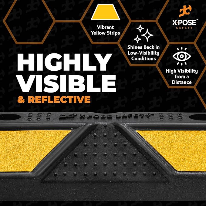 Xpose Safety 22" Heavy Duty Rubber Parking Stopper – 2 Pack Wheel Blocks - Image 4