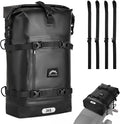 Motorcycle Tail Bag, 30L Waterproof Saddle Bag, 2 Size and 3 Color Options by GURBLOFY