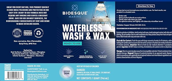 Bioesque Marine Waterless Wash & Wax, 32 Fluid Ounce - Image 2