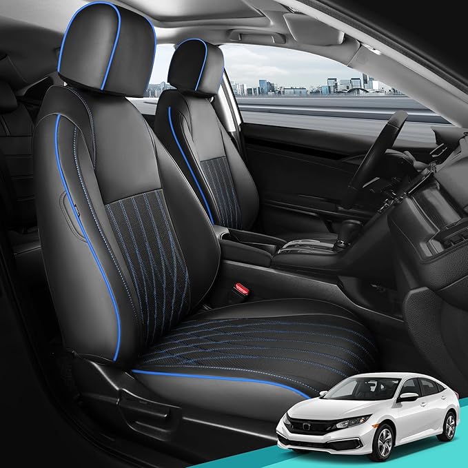 Seat Covers for Honda Civic Sedan 4DR Sedan LX 2022 2023 2024 2025.Faux Leather - Image 3