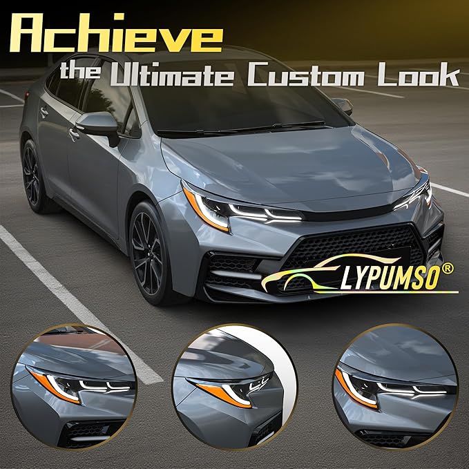 Lypumso 16 x 60 Inches Deep Black Headlight Taillight Car Tint Vinyl Film - Image 2